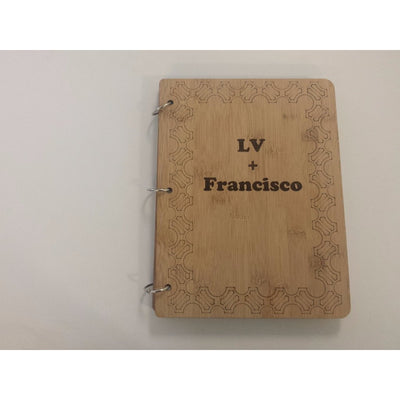 personalized bamboo photo binder front