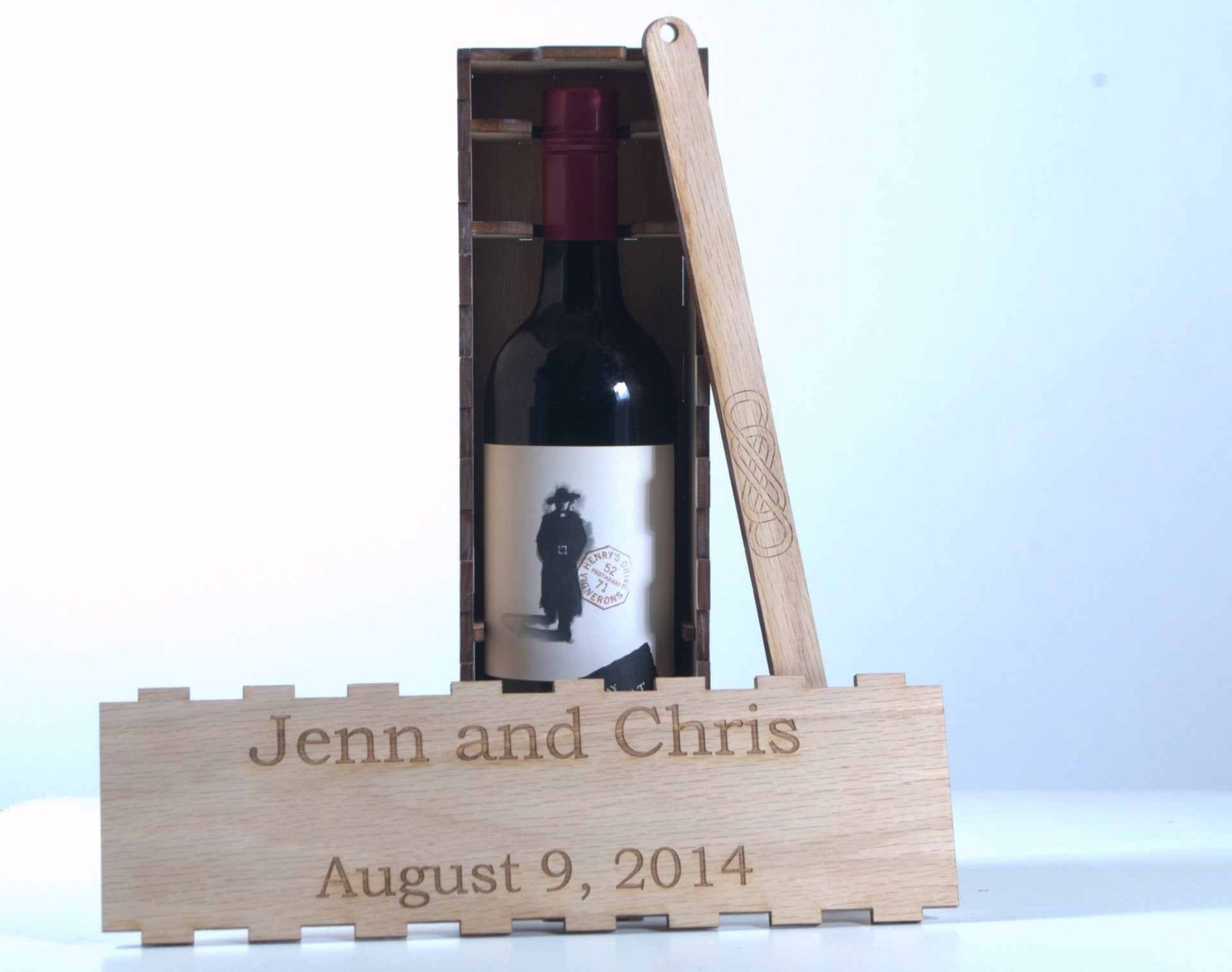 Wedding Ceremony Wine Box - standing