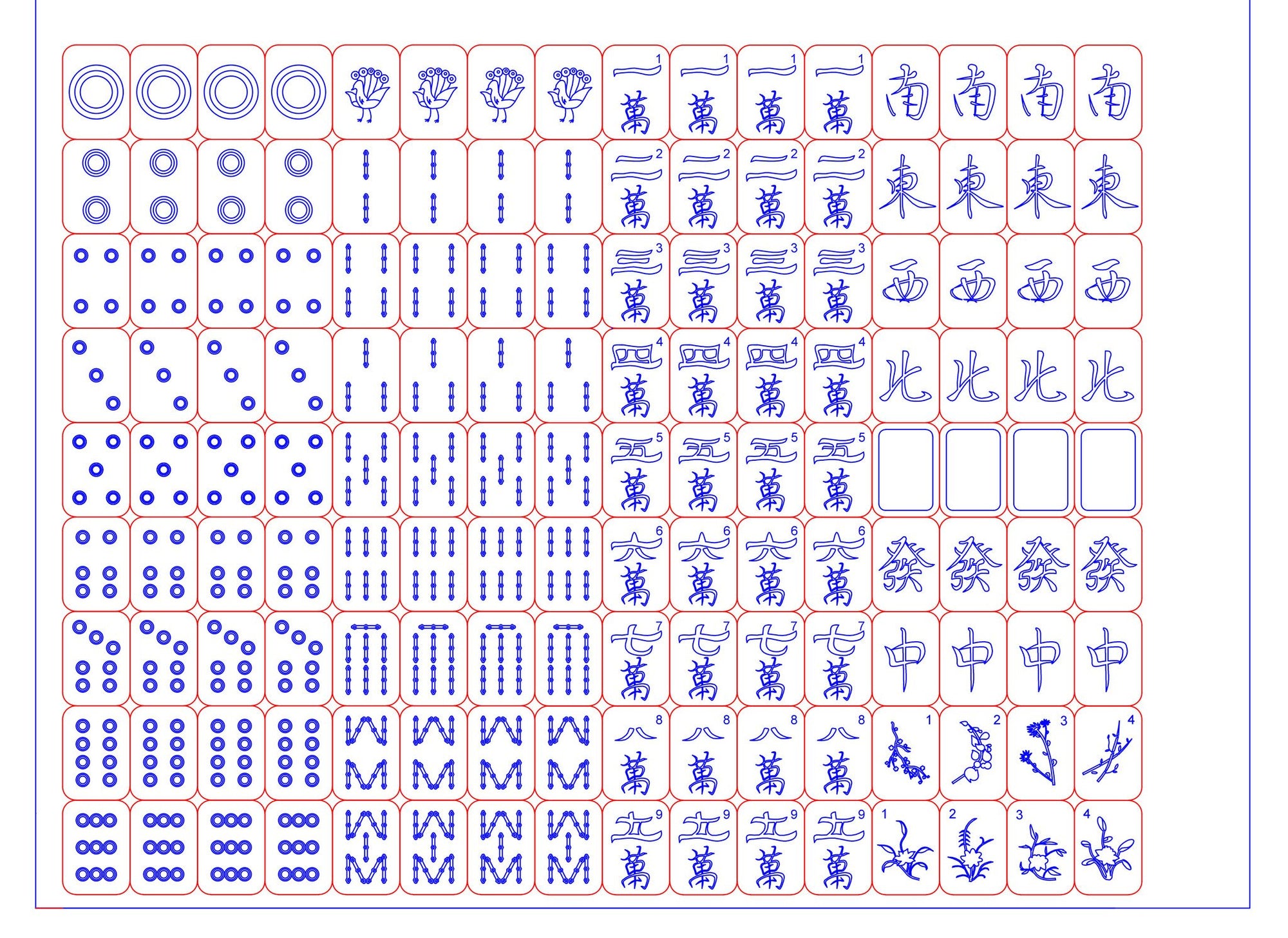 Mahjong Colored Tile 