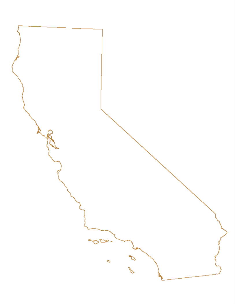 State of California outline vector