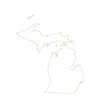 State of Michigan outline vector