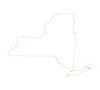 State of New York outline vector